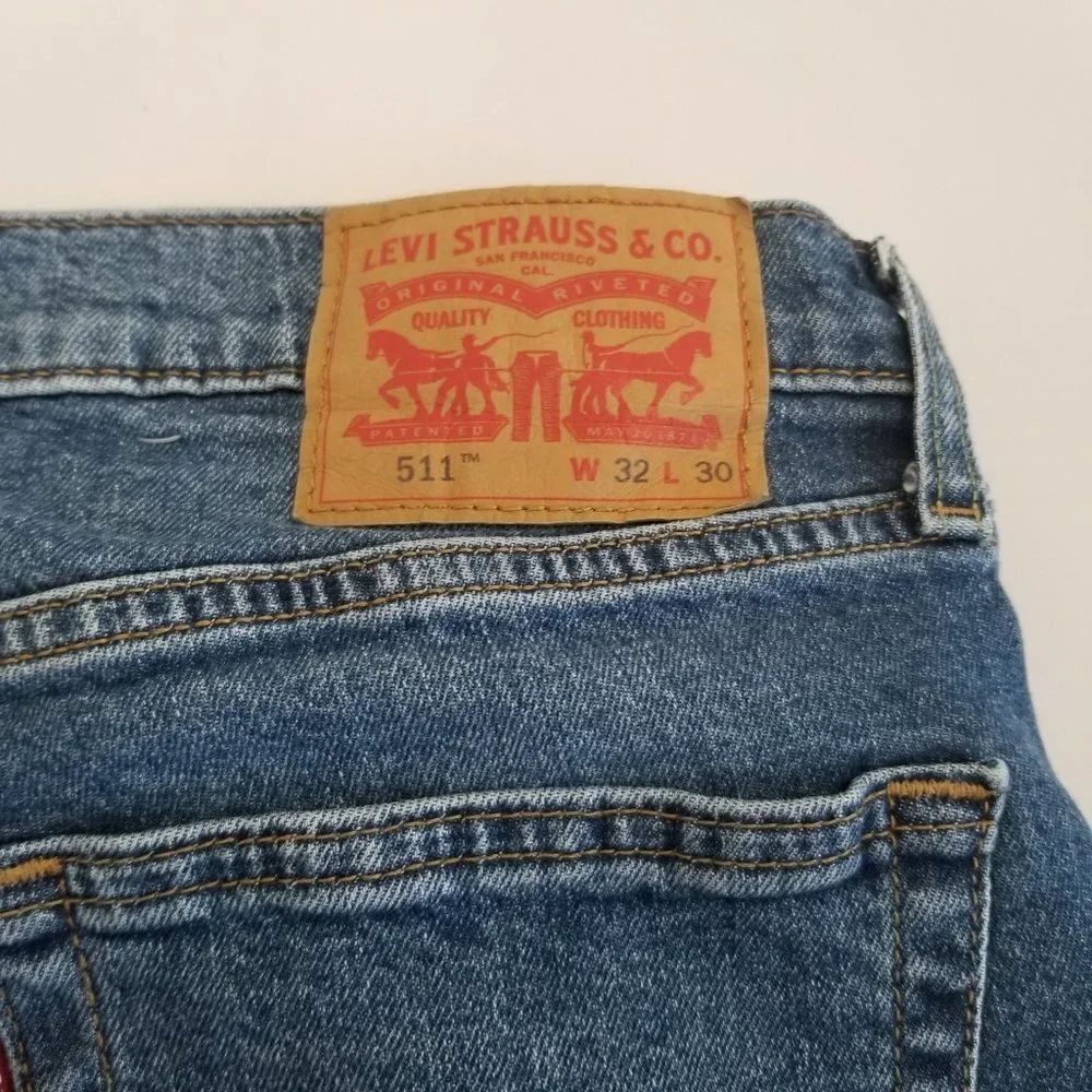 Levi's 511 Slim Fit Jeans Actual 30/28.5